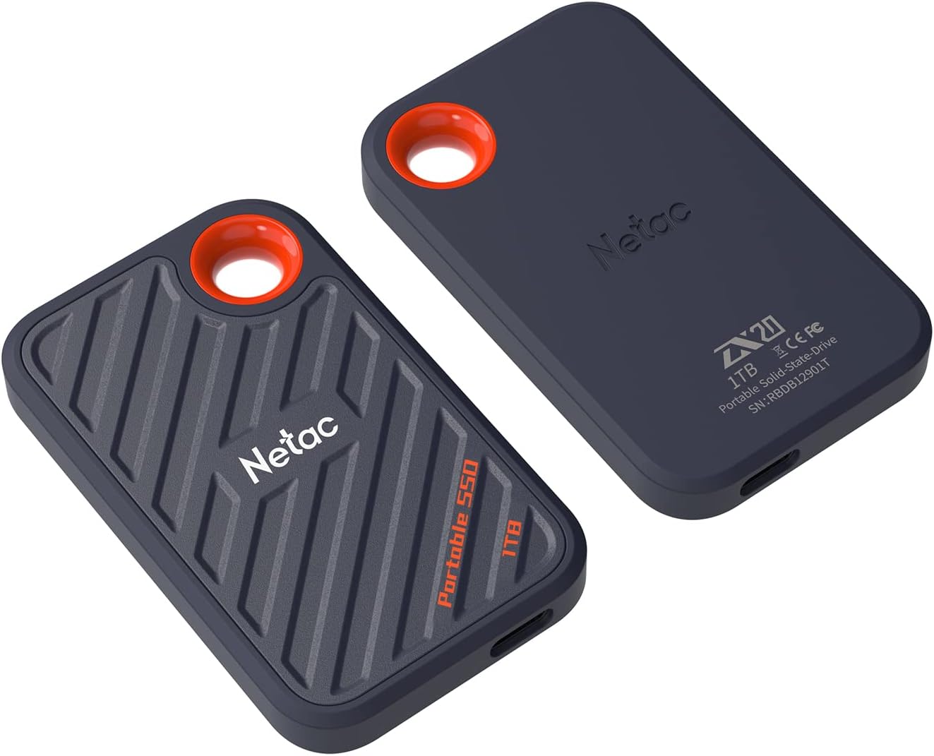 Netac 512GB Extreme Portable SSD External Solid State Drives Up to 2000MB/s Read 1700MB/s Write Speed, USB 3.2 Gen.2 Business Travel Essential, ZX20