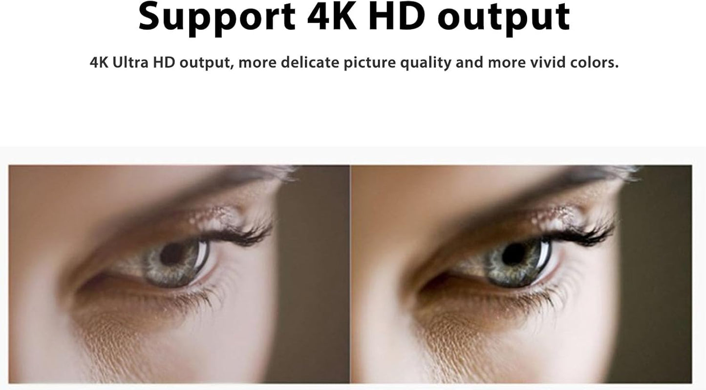 HDMI Media Player, 4K HD Digital Media Player for 4K TV Video, H.265 MP4 MKV Videos MP3 Music JPG Photos PPT, 7.1 Surround Sound, Dual USB Ports (US Plug)