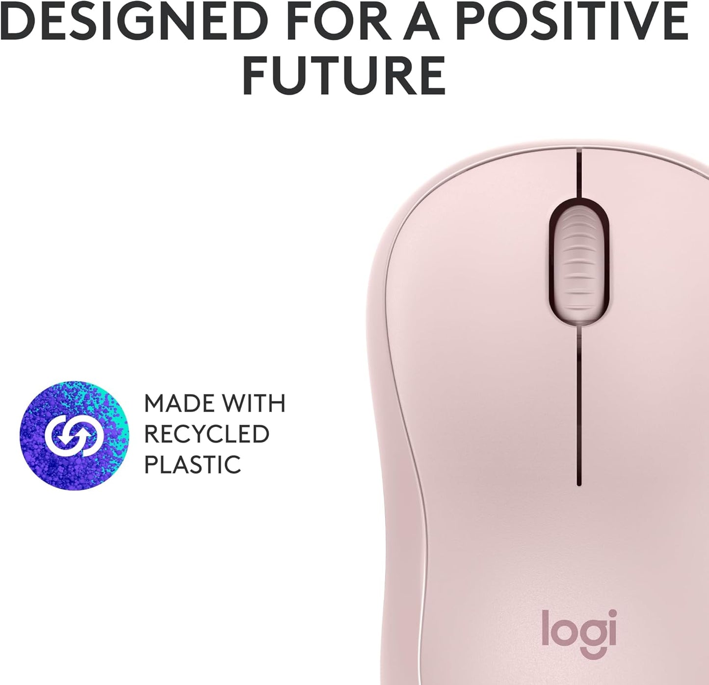 Logitech M185 Wireless Mouse, 2.4GHz with USB Mini Receiver, 12-Month Battery Life, 1000 DPI Optical Tracking, Ambidextrous, Compatible with PC, Mac, Laptop - Black