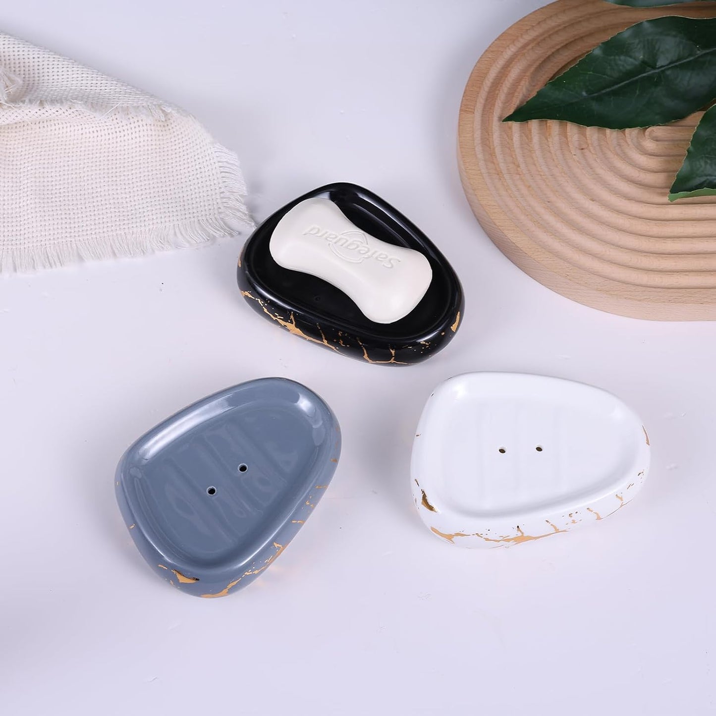 White Bathroom Accessories Set,Modern Countertop Bathroom Decor,Luxury 6 Piece Bathroom Accessory Set,Complete with Soap Dispenser,Toothbrush Holder,Tumbler,Tray