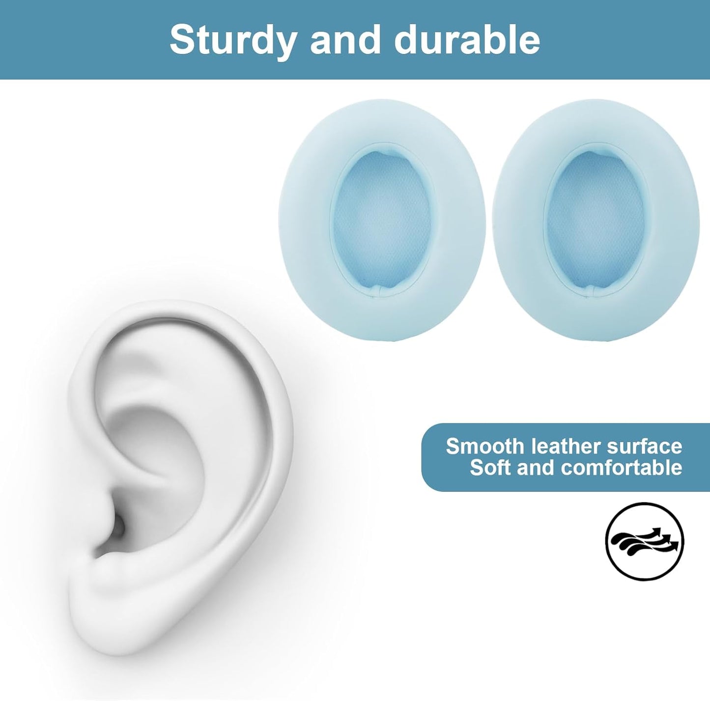 Studio 3 Ear Pads Cushions Replacement Earpads for Beats Studio 2 & Studio 3 Wired & Wireless Headphones,Ear Cushions Memory Foam Earpads with Soft Protein Leather Replacement Parts -White Floral