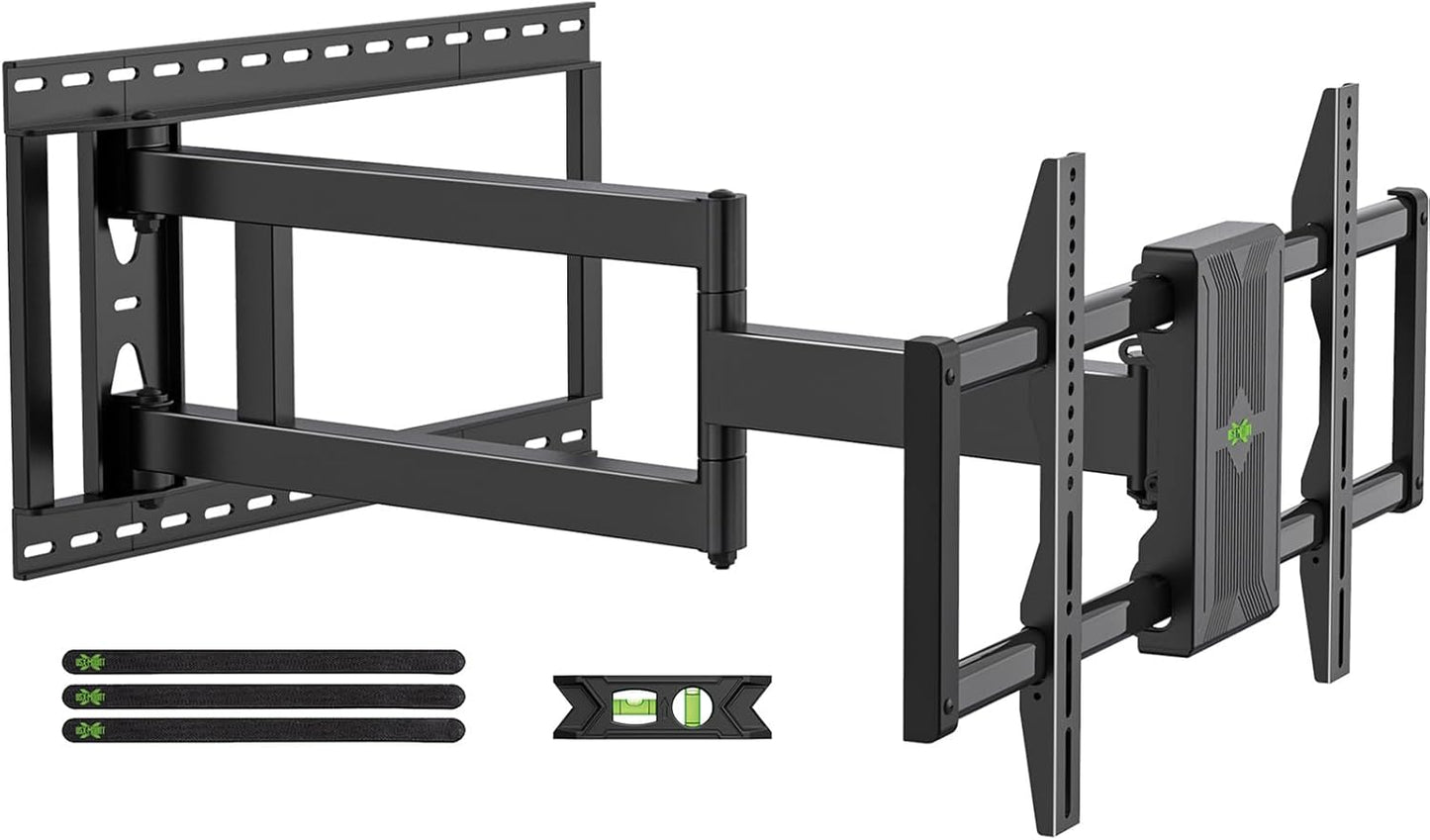 USX MOUNT Long Arm TV Wall Mount for Most 42-90 Inch TV up to 150 Lbs, 40 Inch Extension Full Motion TV Mount Swivel Tilt, Wall Mount TV Bracket Fit Wood Stud up to 24 Inch, Max VESA 800x400mm, XML035