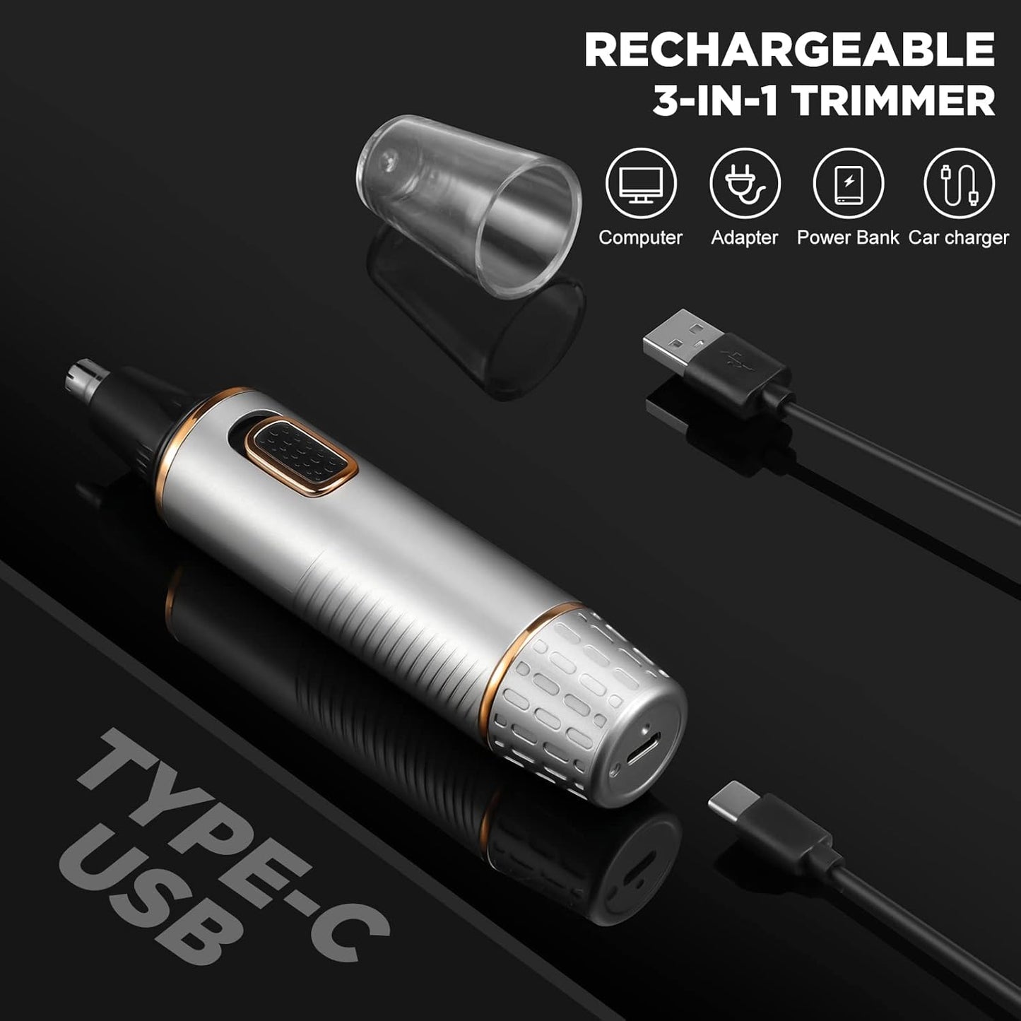 Purilite Select Ear and Nose Hair Trimmer Rechargeable