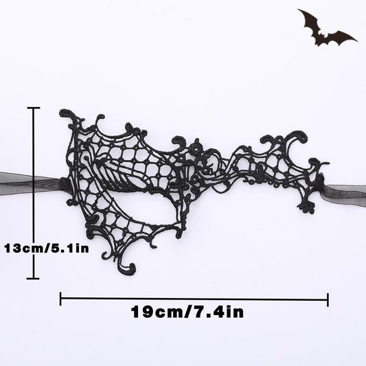 Bounzhi Masquerade Mask Venetian Lace Mask Fashion Party Eyemask Halloween Mask Ball Costume Accessory for Women - PuriLite