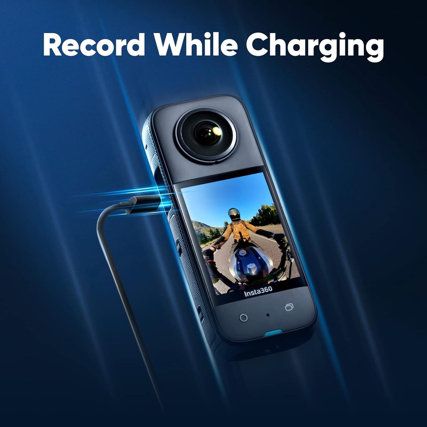 Insta360 X3 Motorcycle Kit (New Version) - Waterproof 360 Action Camera with 1/2" 48MP Sensors, 5.7K 360 Active HDR Video, 72MP 360 Photo, 4K Single-Lens, 60fps Me Mode, Stabilization