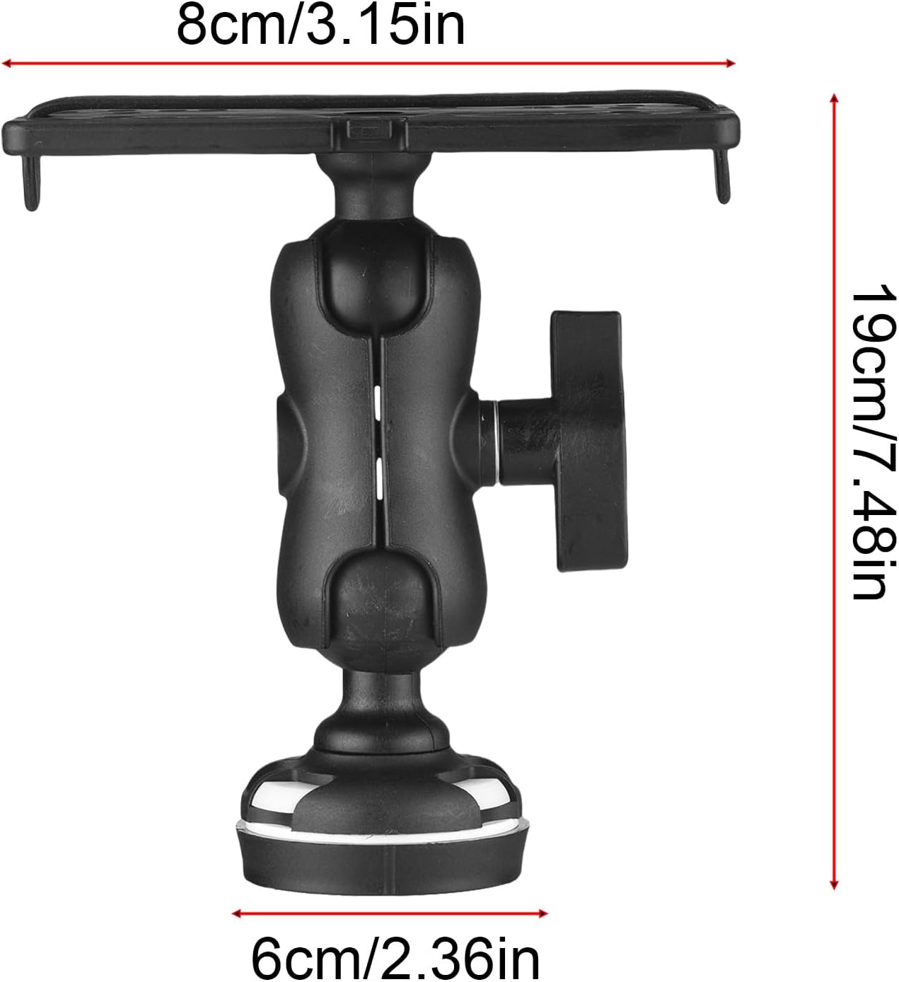fosa Fish Finder Mount Base, Universal Fish Finder Bracket, Adjustable Kayak Electronic Holder with 360° Rotation Fishing Accessories