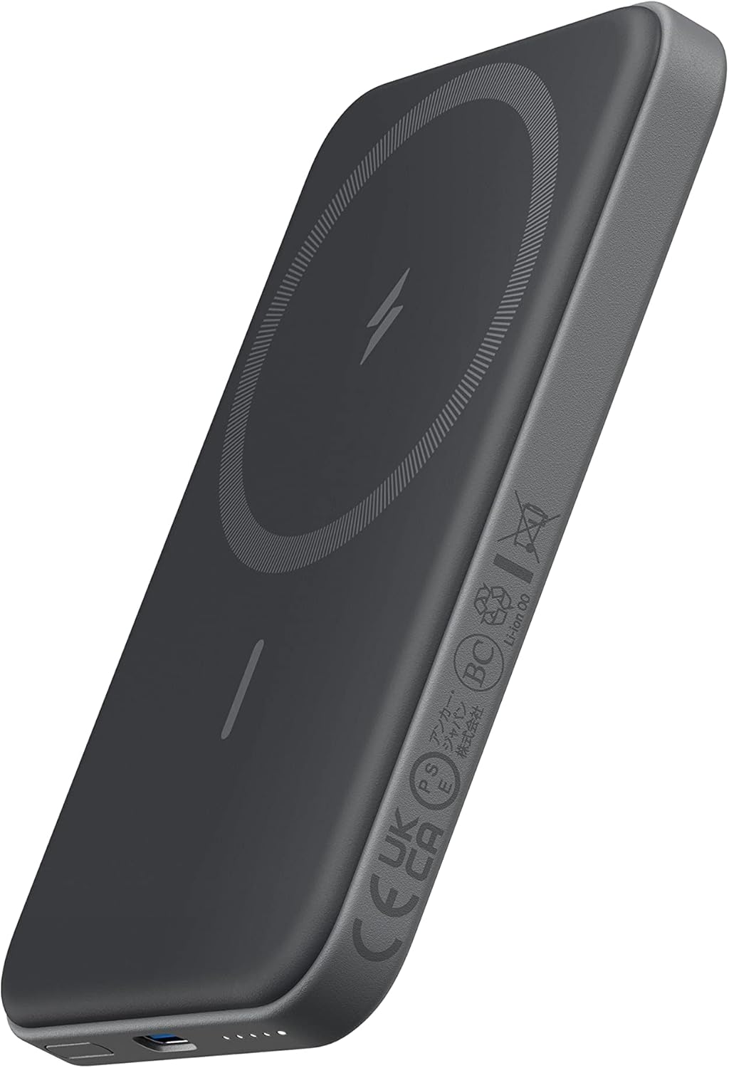 Anker 621 Magnetic Portable Charger (MagGo), 5,000mAh Wireless Power Bank with USB-C Cable, Magsafe-Compatible Battery Pack for iPhone 17/16/15/14/13/12 Series