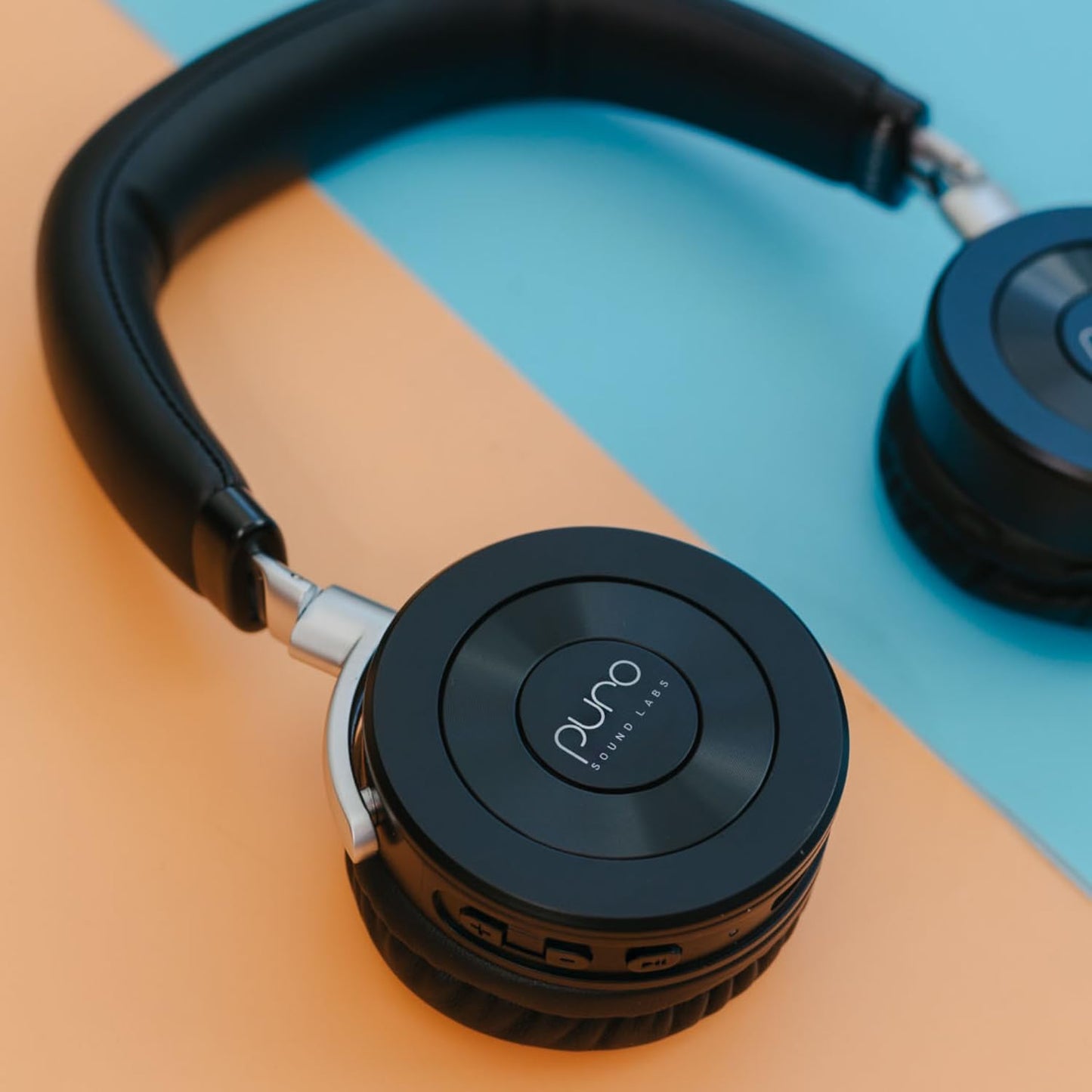 JuniorJam Plus Volume Limiting Headphones for Kids, Foldable & Adjustable Bluetooth Headphones, 22-Hour Battery Life USB-C Charging (Black)