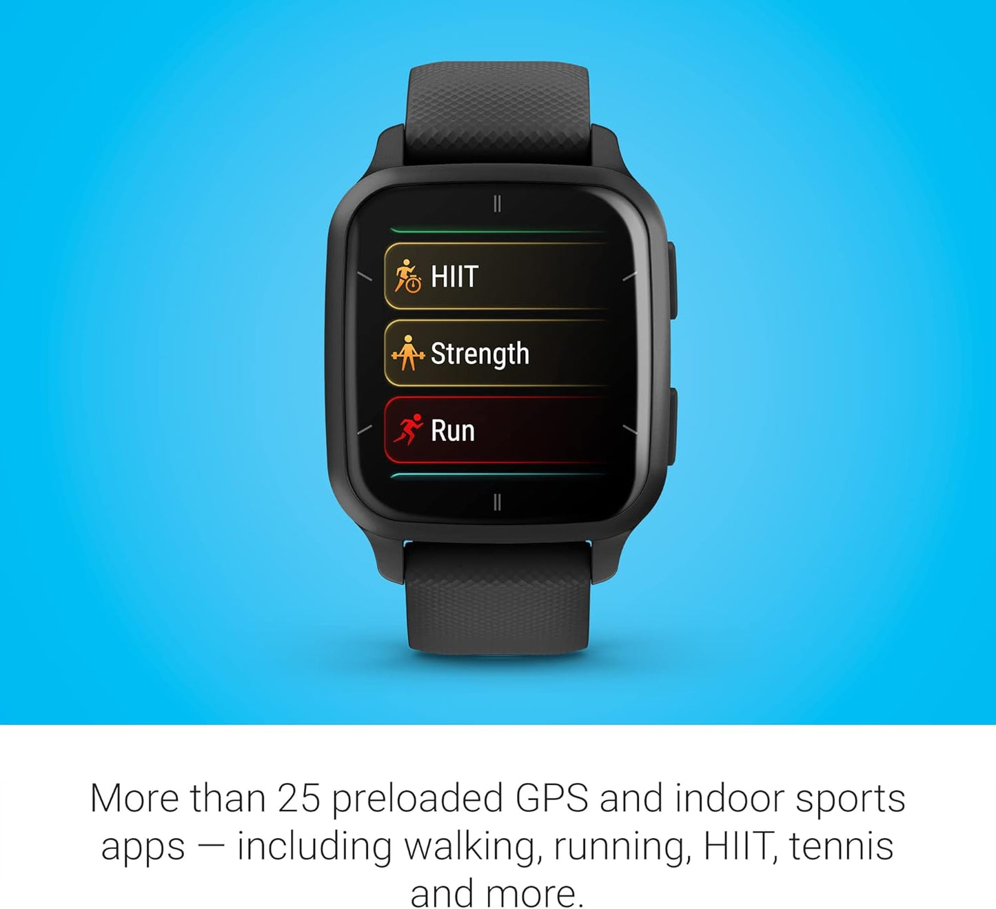 Garmin Venu® Sq 2 GPS Smartwatch, All-Day Health Monitoring, Long-Lasting Battery Life, AMOLED Display, Slate and Shadow Gray