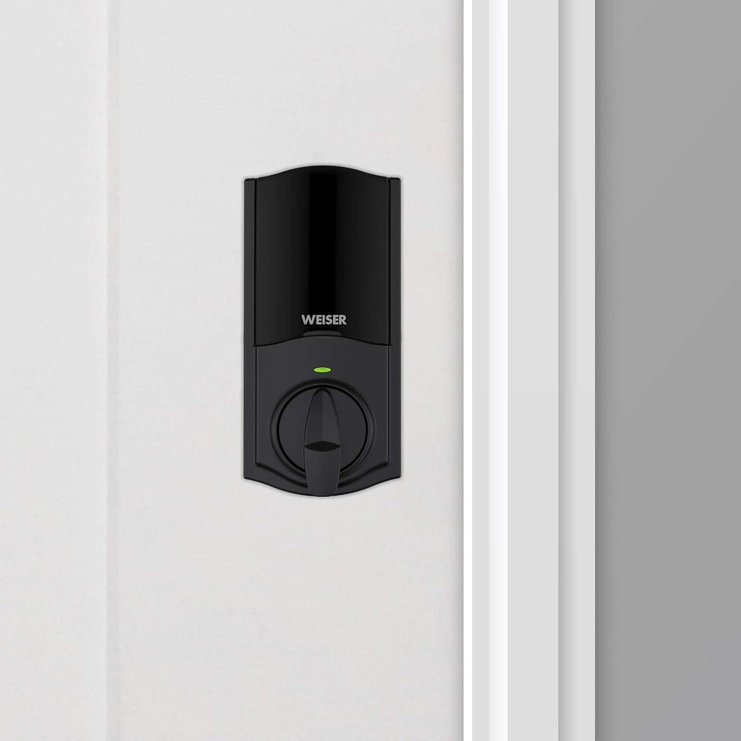 Weiser Halo Matte Black WiFi Smart Lock, Keyless Entry Door Lock, Touchscreen Keypad Door Lock, Amazon Alexa & Google Assistant/Google Home Compatible, Deadbolt Lock, Smart Locks for Entry Door