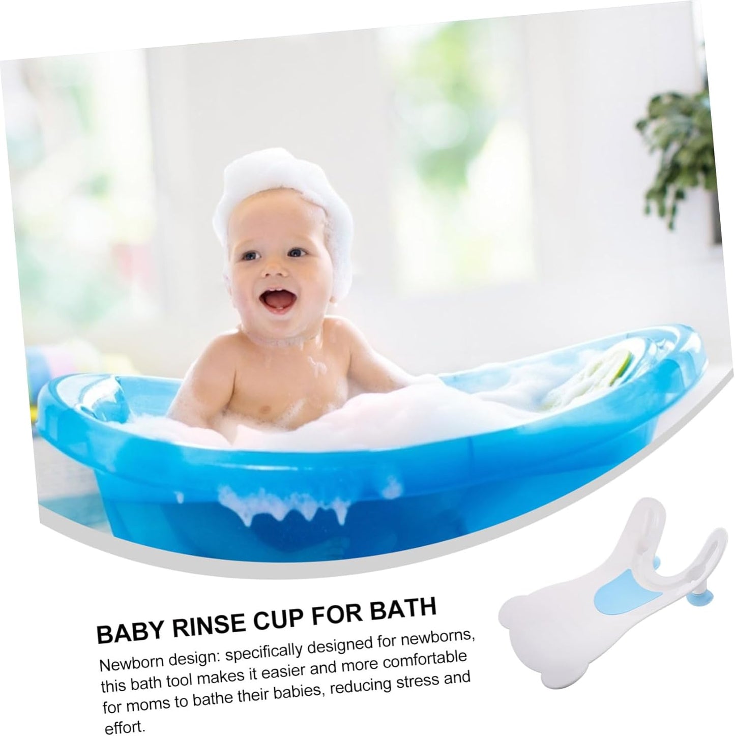 Totority Boy Girl Bathtub Seat Portable Sink Bathtub for Newborns Wash Tub Rinse Cup Bath Accessories for