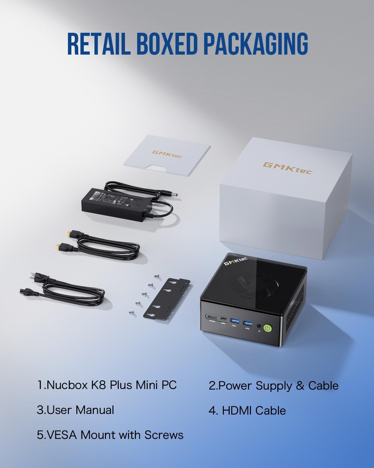 GMKtec Mini PC Gaming, K6 AMD Ryzen 7 7840HS Dual NIC LAN 2.5Gbps Desktop Computer, 32GB DDR5 (16GB*2) 1TB PCIe4.0 SSD, USB4.0, HDMI, DP, USB-C, WiFi 6E, BT 5.2
