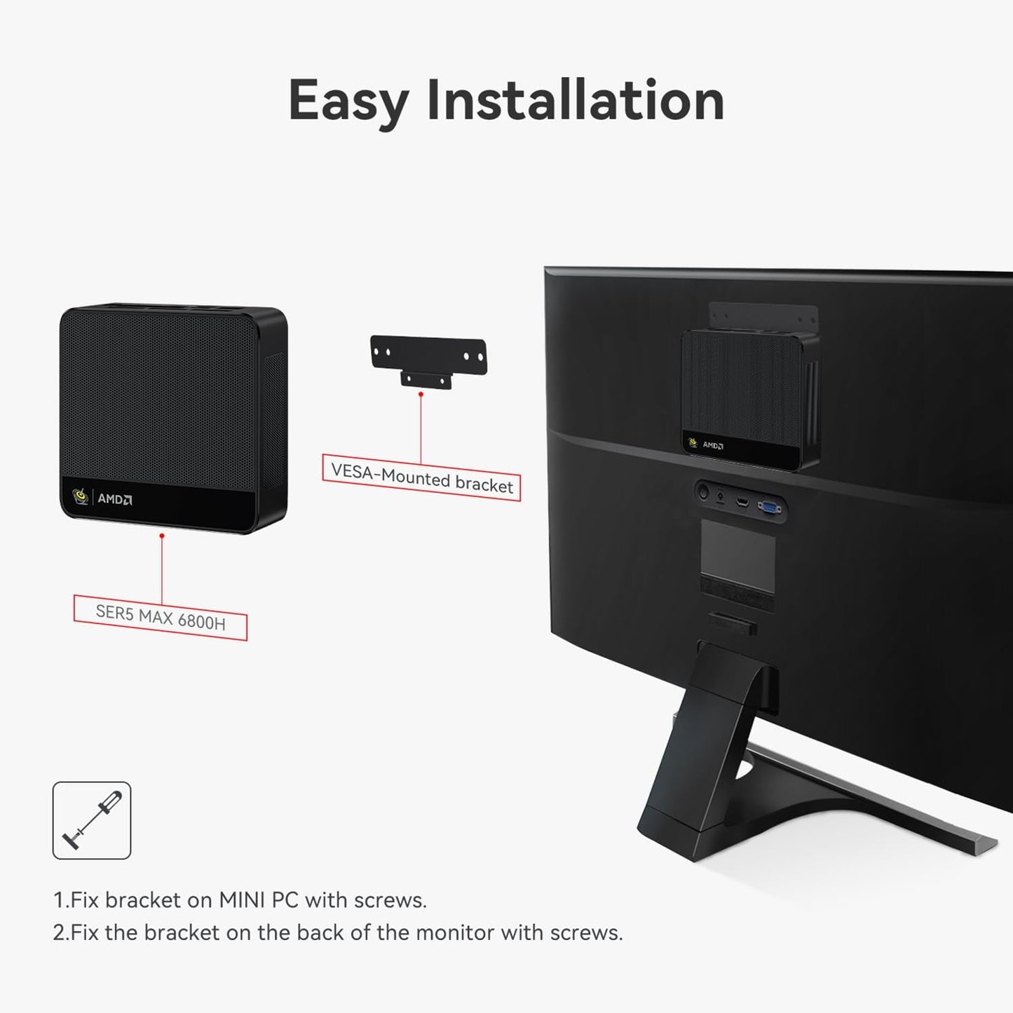 Beelink SER5 MAX Mini PC, AMD Ryzen 7 6800H(6nm, 8C/16T) up to 4.7GHz, Mini Computer 32GB LPDDR5 RAM 500GB NVME SSD, Micro PC 4K@60Hz Triple Display, Mini Gaming Computer WiFi6/BT5.2/HTPC/W-11 Pro