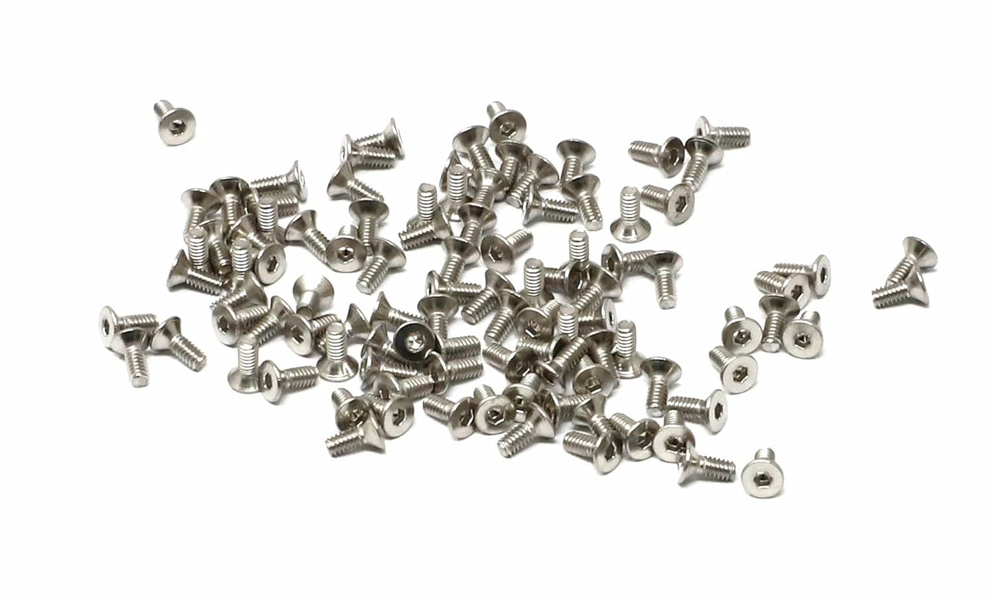 iexcell 5 Pcs M8 x 80mm Thread Pitch 1.25 mm Stainless Steel 304 Hex Socket Flat Head Cap Screws Bolts Kit