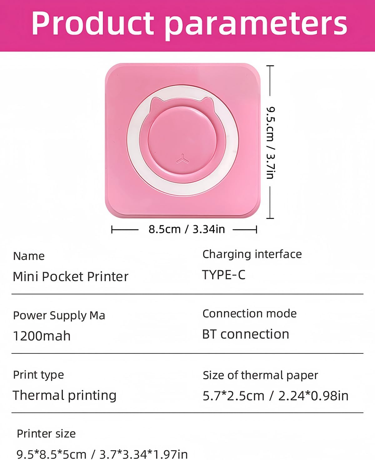 Label Maker - Mini Portable Sticker Printer with 13 Rolls Self-Adhesive Thermal Papers, Labeller Machine for Home Office Study Business Texts Journal, Blue