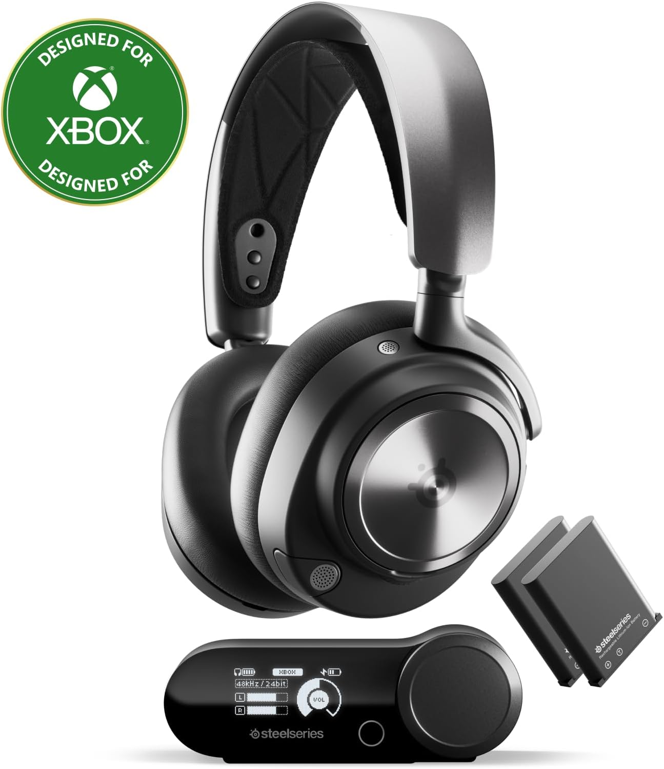 NEW SteelSeries Arctis Nova Pro Wireless Multi-System Gaming Headset - Premium Hi-Fi Drivers - Active Noise Cancellation - Infinity Power System - ClearCast Gen 2 Mic - PC, PS5/PS4, Switch, Mobile