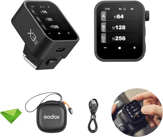 Godox X3-S X3S X3 S Touchscreen TTL Wireless Flash Trigger for Sony, 2.4GHz Wireless, High Speed Sync, OLED Screen Adjustable Brightness TTL Speedlight Transmitter for Sony Cameras