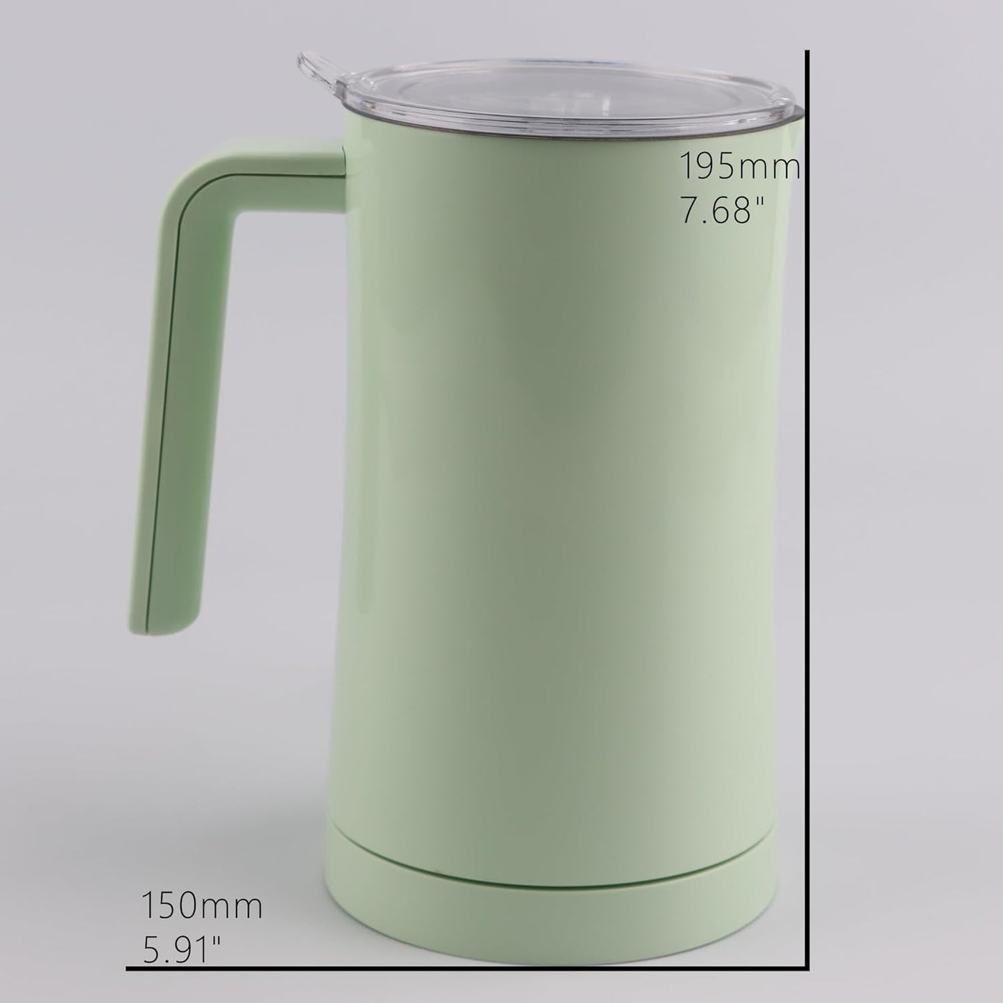 MOPHOM Milk Frother, 4 in 1 Electric Milk Steamer,11.84oz/350ml Automatic Warm and Cold Foam frother for Coffee, Latte, Macchiato, Cappuccino, Hot Chocolate,From the Makers of Mophom 400W,Green