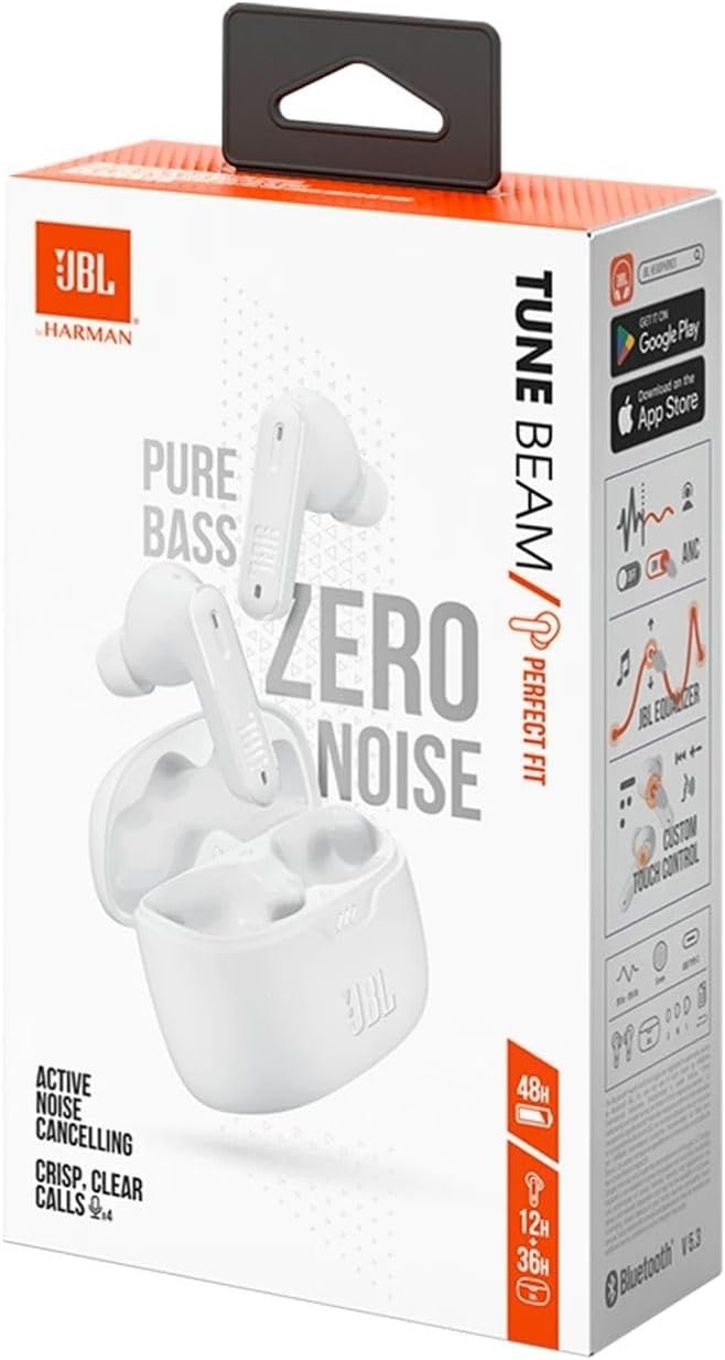 JBL Tune Beam 2 - True Wireless Noise Cancelling Earbuds - White