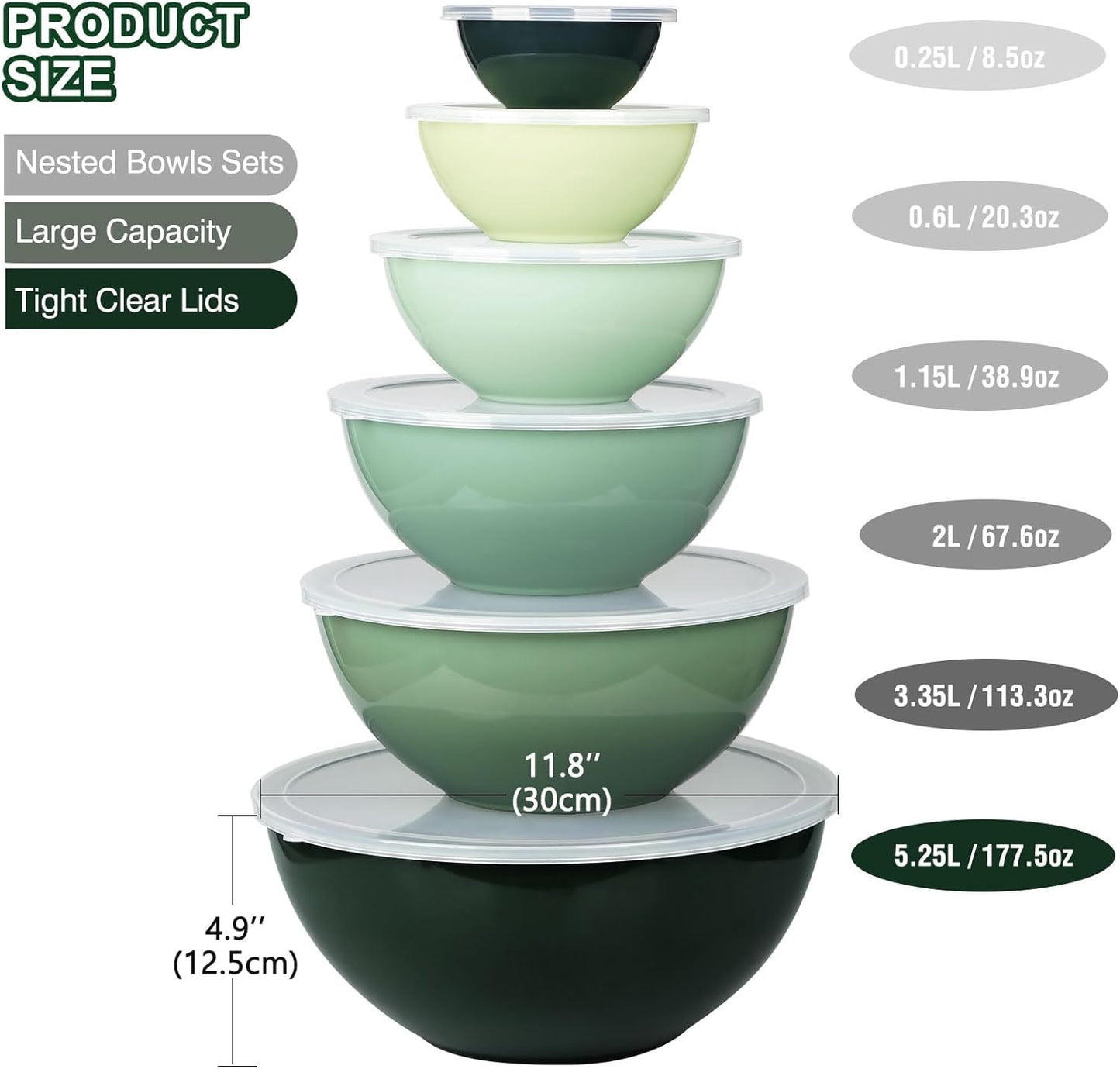 Purilite Select Plastic Mixing Bowl Set
