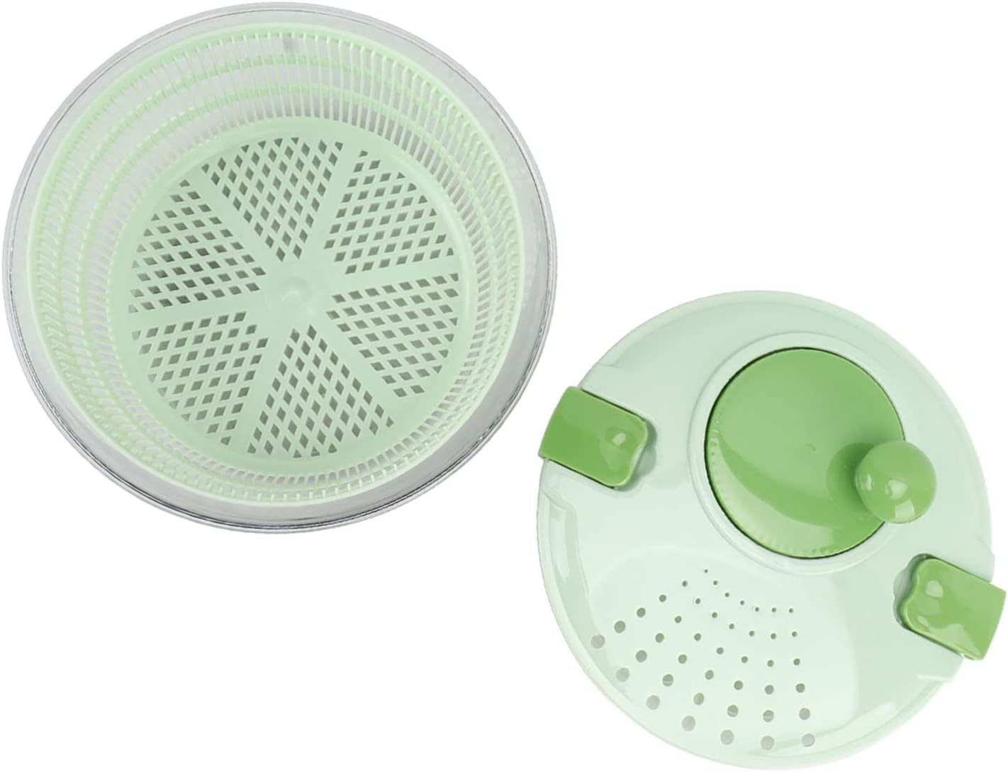 Haofy Plastic Salad Spinner Fast Mixing Salad Dehydrator for Kitchen, Spinners for Vegetables and Fruit (Blue)