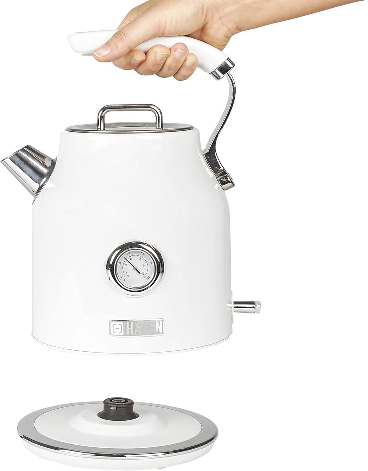 Haden Dorset 75070 Retro Stainless Steel Tea Kettle, 1500W Hot Water Kettle Electric Kettles for Boiling Water, 1.7L Black/Copper Electric Tea Kettles Automatic Shut Off, Boil-Dry Protection Tea Pots