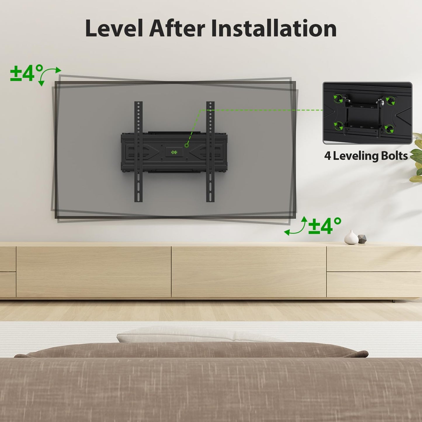 USX MOUNT Full Motion TV Wall Mount for 32-65 Inch TVs up to 99 Lbs, Wall Mount TV Bracket Smooth Swivel Extension, Articulating TV Mount Fit 12" 16" Wood Studs, Max VESA 400x400mm, XMM908