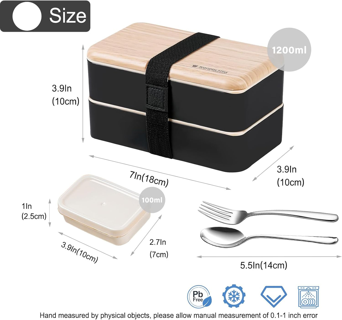 Original Bento Box Lunch Boxes Container Bundle Divider Japanese Style with Stainless Steel Utensils Spoon and Fork (Pink)