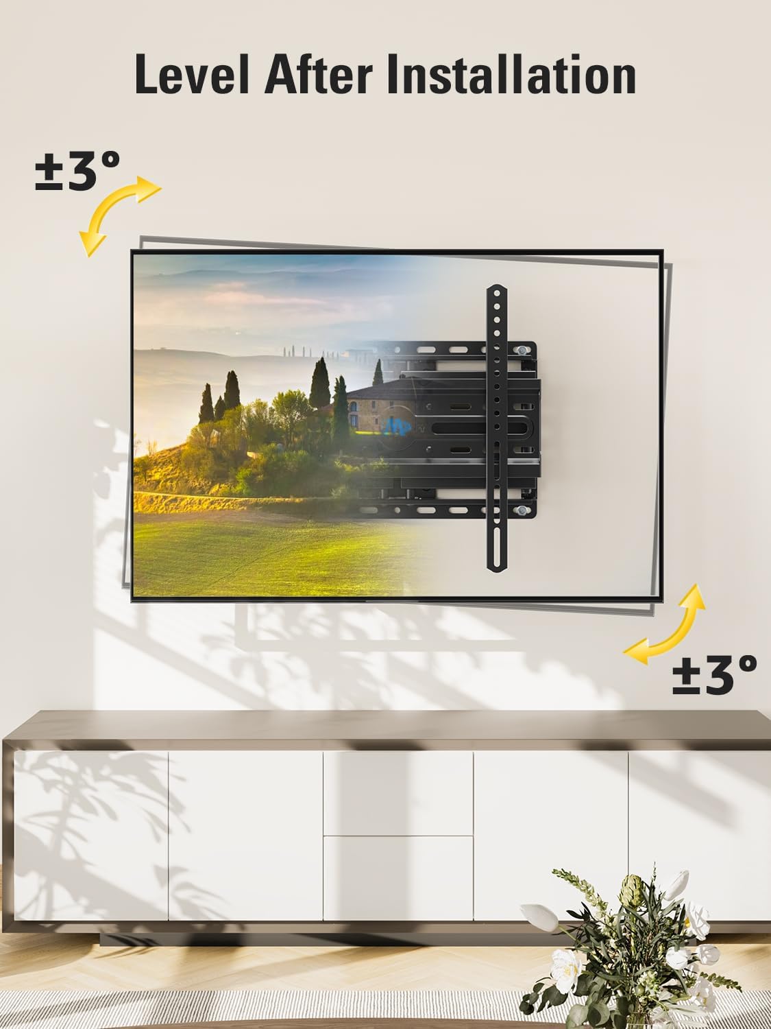 Mounting Dream TV Wall Mount for Most 32-65" Flat Screen TVs, Full Motion TV Mount with Dual Swivel Articulating Arms, Easy for TV Centering, Max VESA 400x400mm, 99 lbs Loading MD2380