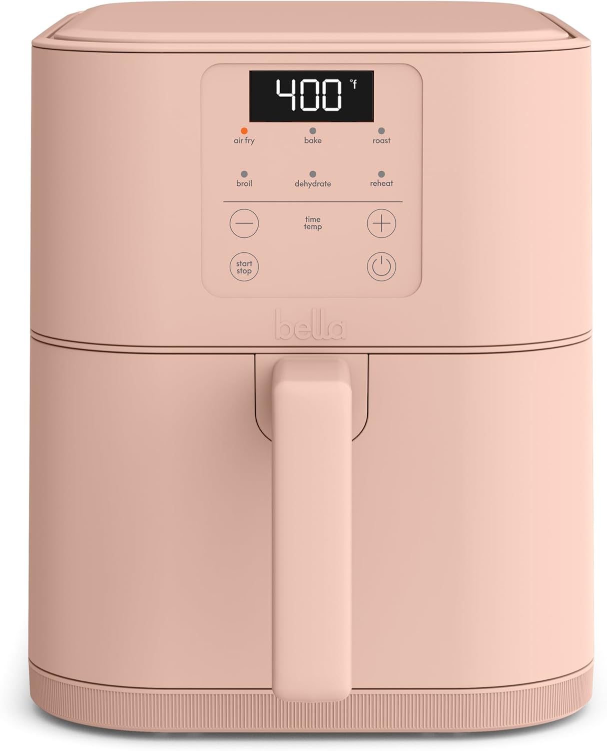 bella 4Qt Slim Air Fryer, Fits-anywhere Kitchenware, EverGood Ceramic Nonstick Coating, Adjustable Temperature, 6 Preset Cooking Options, 60 Min Auto Shutoff w Audible Tone, 3.3lb Capacity, Surf