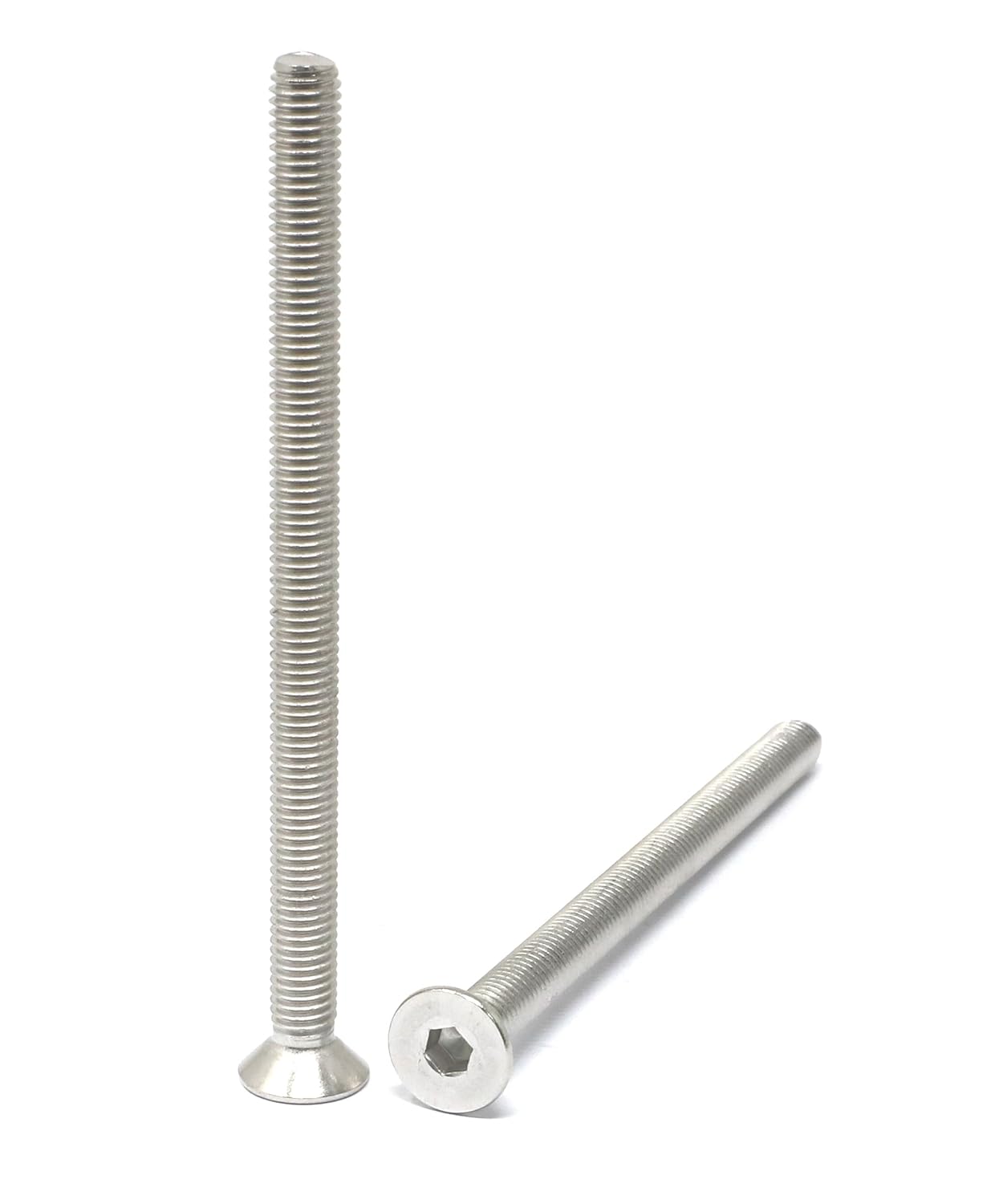 iexcell 5 Pcs M8 x 80mm Thread Pitch 1.25 mm Stainless Steel 304 Hex Socket Flat Head Cap Screws Bolts Kit