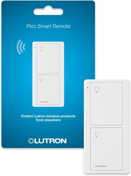 Lutron On/Off Switching Pico Remote for Caseta Smart Home Switch | PJ2-2B-GWH-L01 | White