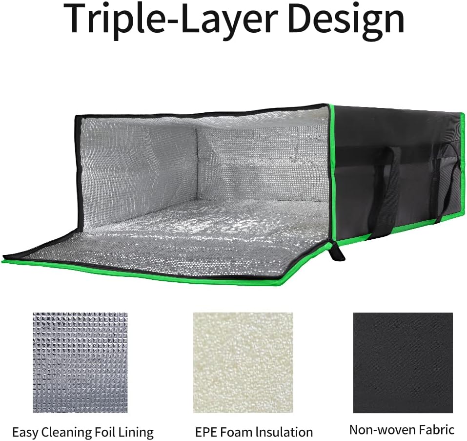 Purilite Select™ Insulated Food Delivery Bag – Extra Large Thermal Carrier for Hot & Cold Food Transport