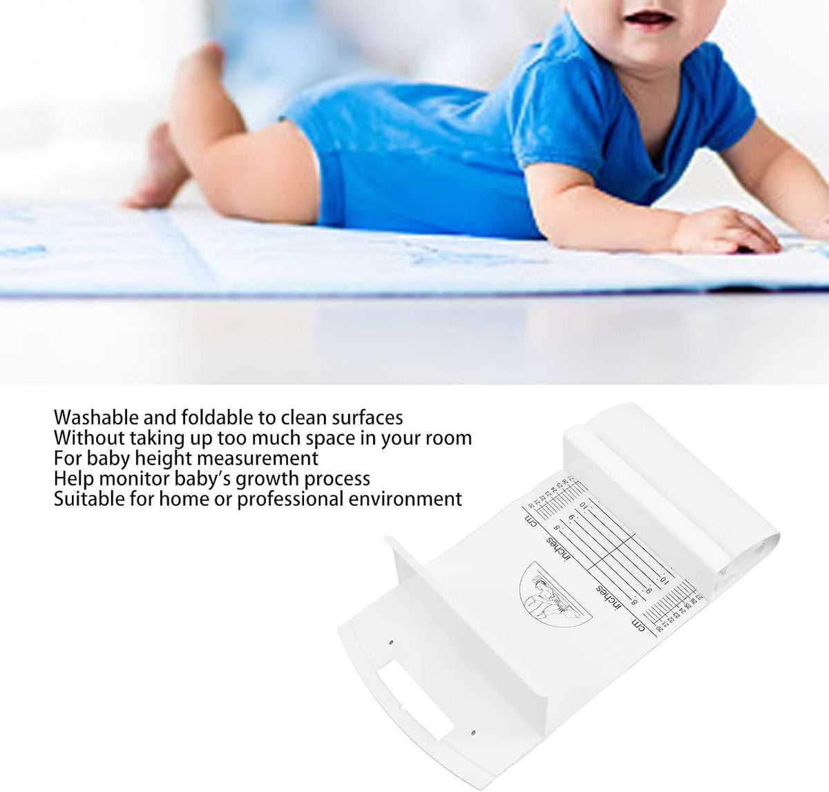 Infant Measure Mat Baby Height Measuring Ruler Washable