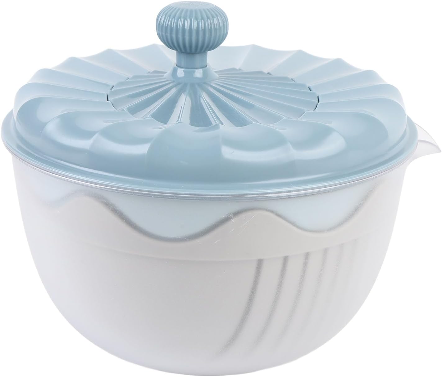 Salad Spinner Efficient Vegetable Washer and Salad Chopper for Home Kitchen Food Grade ABS Safe Material (Beige)