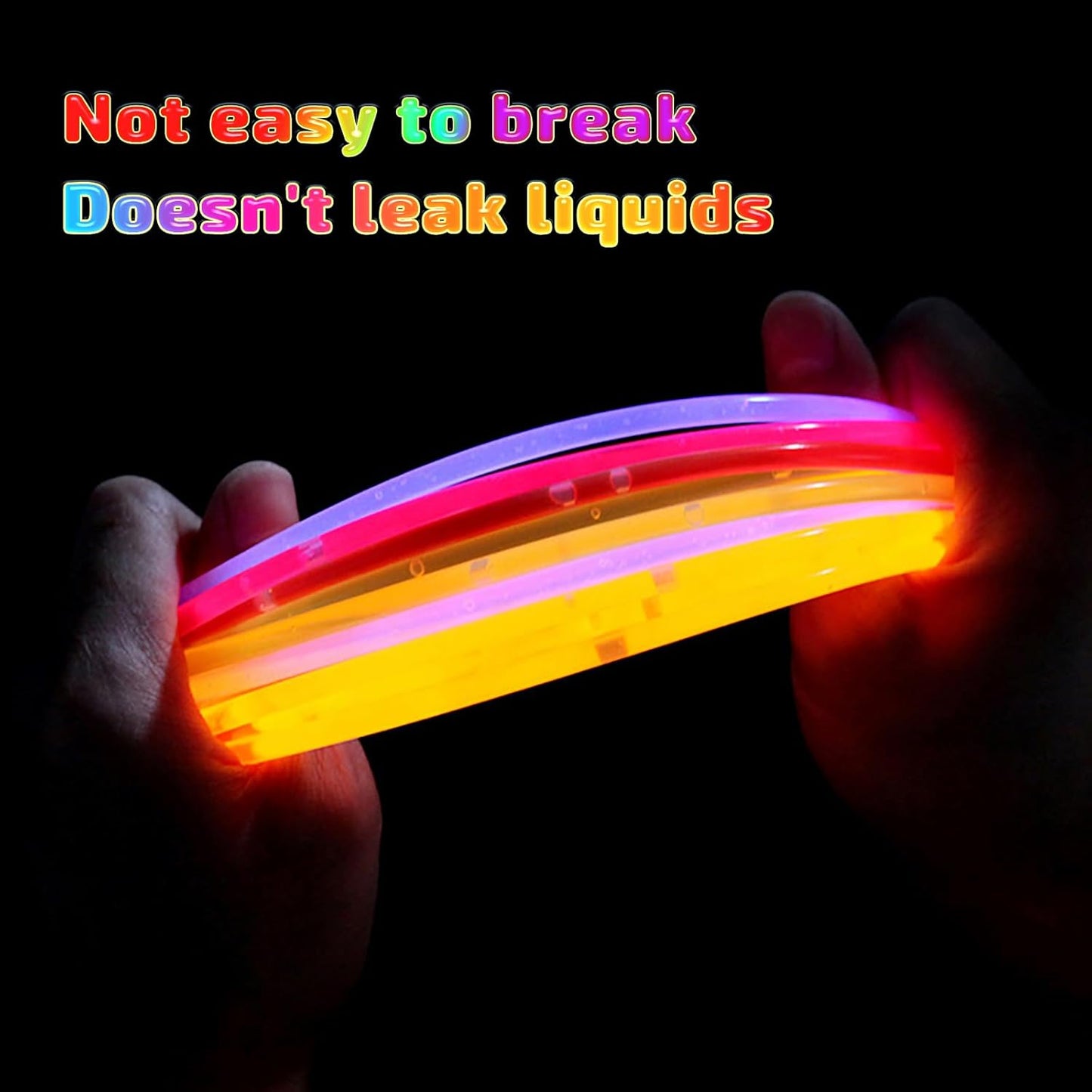 200 PCS Glow Sticks Bulk 8" Glowsticks, Glow Stick Bracelets Necklaces, Glow Party Supplies, Neon Glow Sticks, Glow in the Dark, Glowsticks Party Favors Light-up, Christmas, Easter