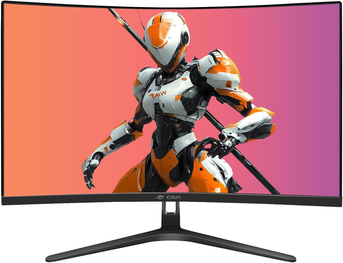 CRUA 32'' Curved Gaming Monitor, 160Hz/144Hz 4K UHD(3840 * 2160P) White Computer Monitor, 1500R VA Screen, Supports Freesync, 120% sRGB, Built-in Speakers, RGB Lighting, Wall Mountable,HDMI 2.1&DP 1.4
