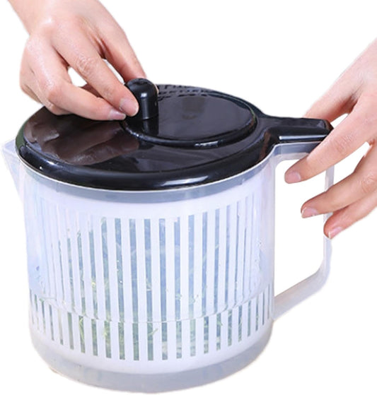 Fruit Cleaner Spinner - Fruit Dryer Spinner Vegetable Washer with Handle | Kitchen Gadgets, Fruit Washing Bowl for Fresh Crisp Clean Salad and Produce