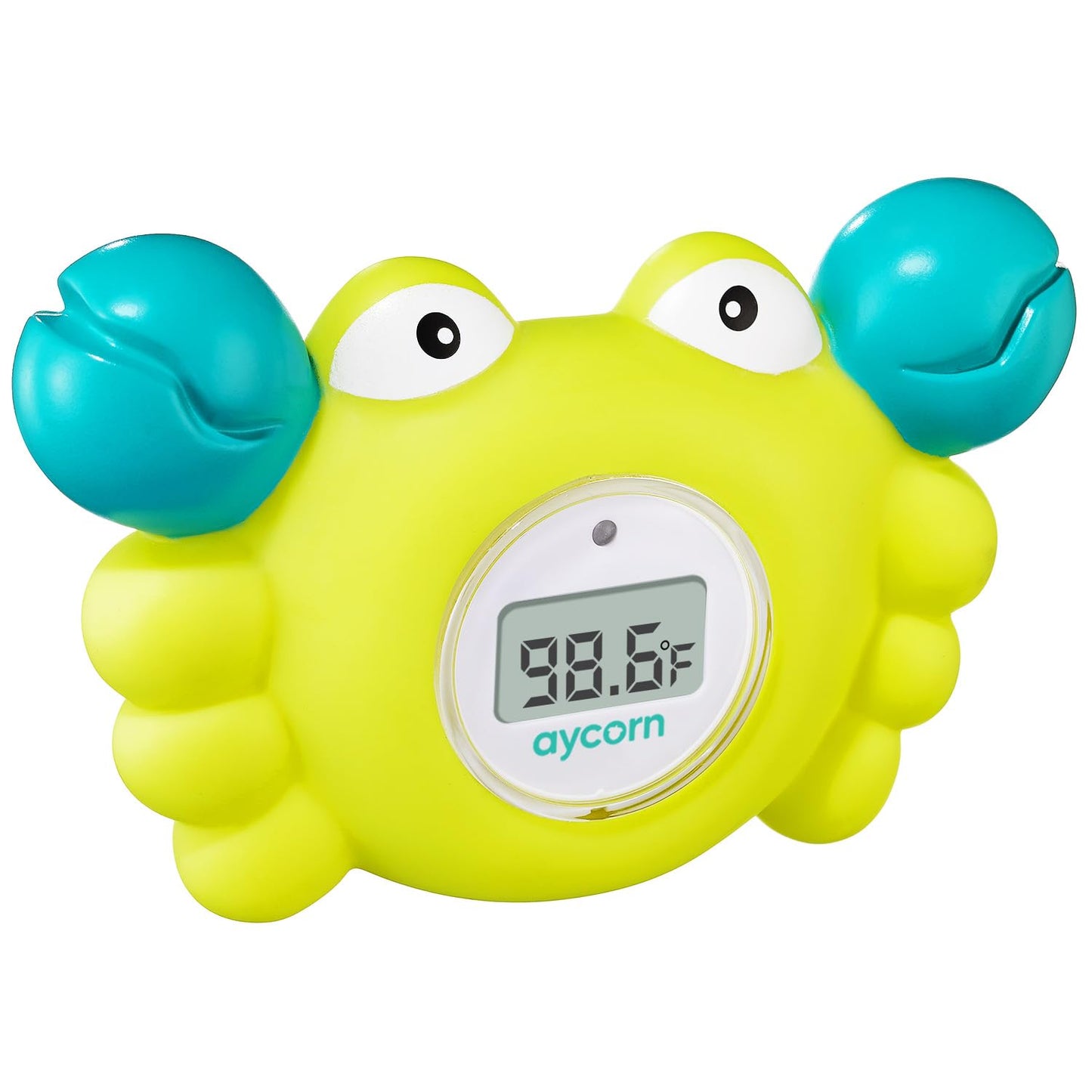 Aycorn Digital Baby Bath Thermometer Baby Safety - Celsius Water Temperature Thermometer & Room Thermometer with LED Display and Temperature Warning - Infant Baby Bath Toys Floating Toy Thermometer