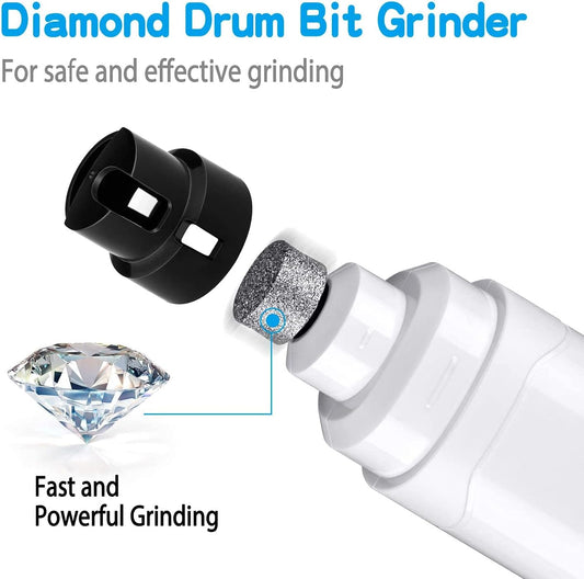 Casfuy Dog Nail Grinder Upgraded - Professional 2-Speed Electric Rechargeable Pet Nail Trimmer Painless Paws Grooming & Smoothing for Small Medium Large Dogs & Cats (White) - PuriLite
