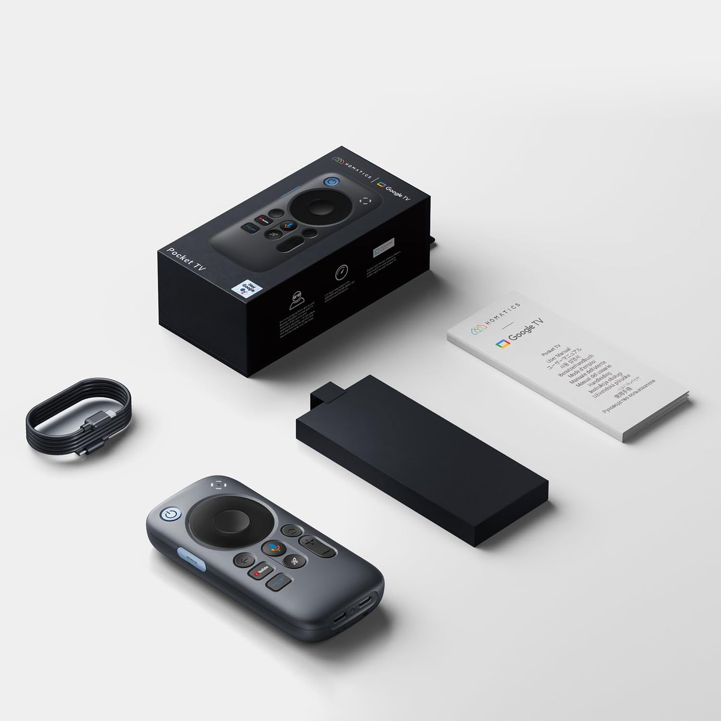 RayNeo Pocket TV - Certified Portable GTV Device, (Not for Netflix) Companion AR/XR Glasses Air 3s/Air 2s/Air 2, WiFi-Enabled Portable Smart TV, with Mutiple TV/Movie Series