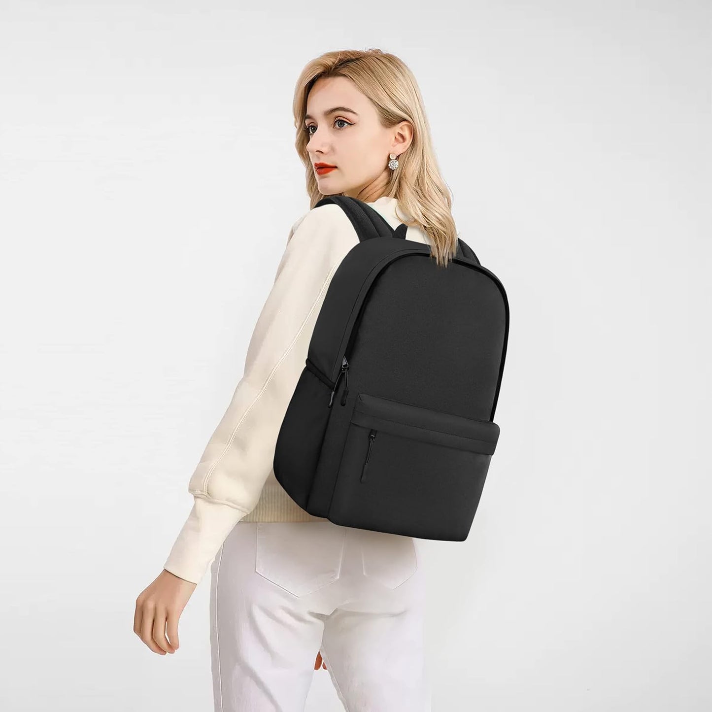 School Backpack Classic Basic Backpack Lightweight Bookbag for College Middle School Travel Work for Girls Boys