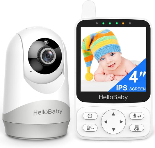 HelloBaby Baby Monitor No WiFi,2800mAh Portable Battery (26H ECO),Night Vision Pan Tilt Zoom,1000ft Range,2-Way Audio for Baby,Pet,Elderly &Travel