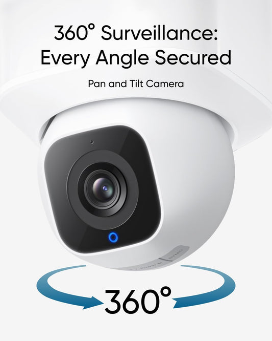 eufy Floodlight Camera E30, Security Camera Outdoor, 360° Pan and Tilt, AI Detection and Tracking, 2K Video, 2.4GHz Wi-Fi, 2,000 Lumens, Custom Voice and Light Alerts, 24/7 Recording, No Monthly Fee - PuriLite