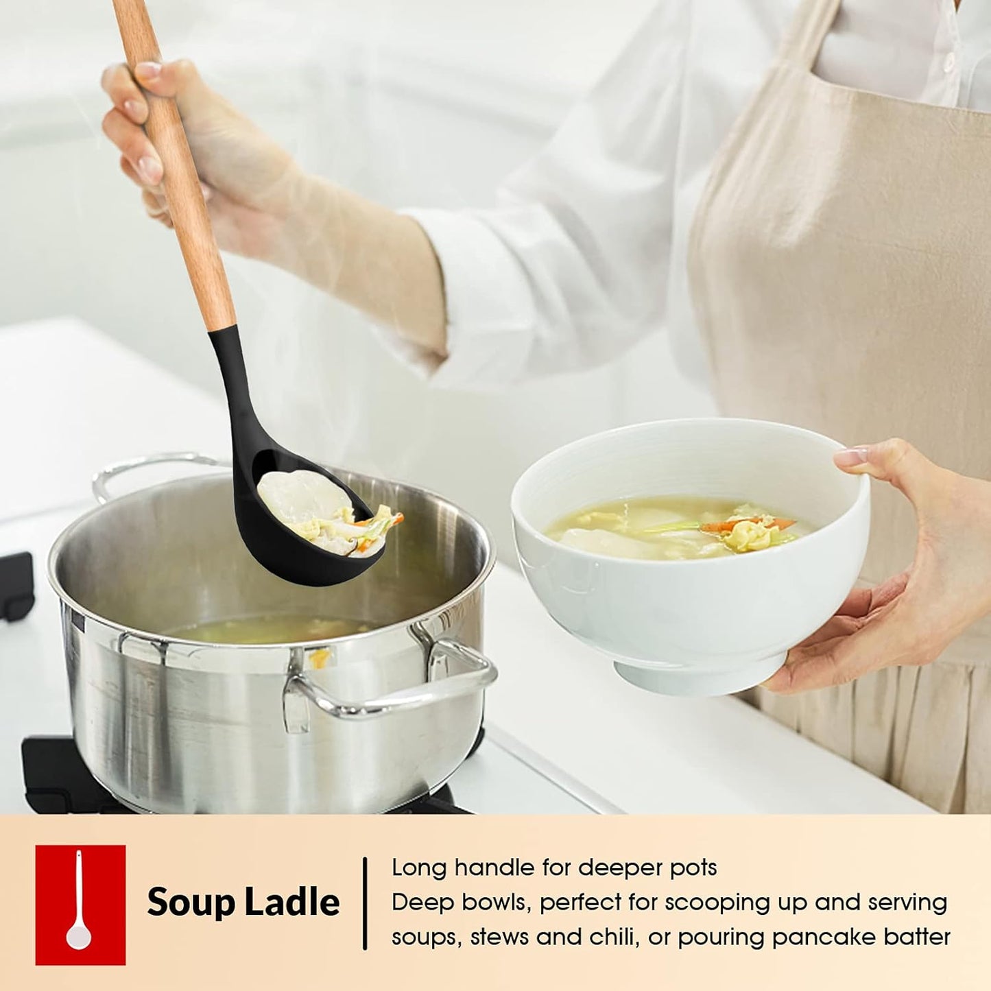 Purilite Select 6-Piece Silicone Cooking Utensil Set