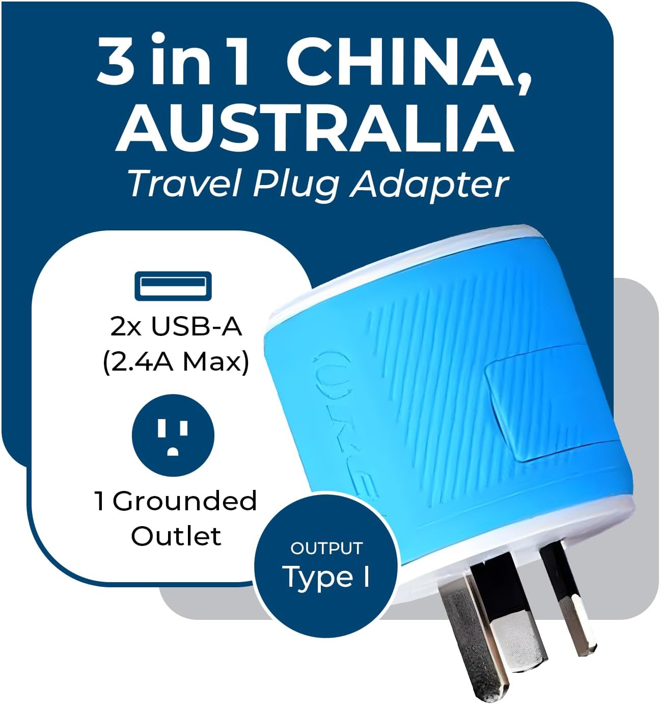 OREI South Africa, Botswana, Namibia Travel Plug Adapter with Dual USB - USA Input - Type M (U2U-10L), Will work with Cell Phones, Camera, Laptop, Tablets, iPad, iPhone
