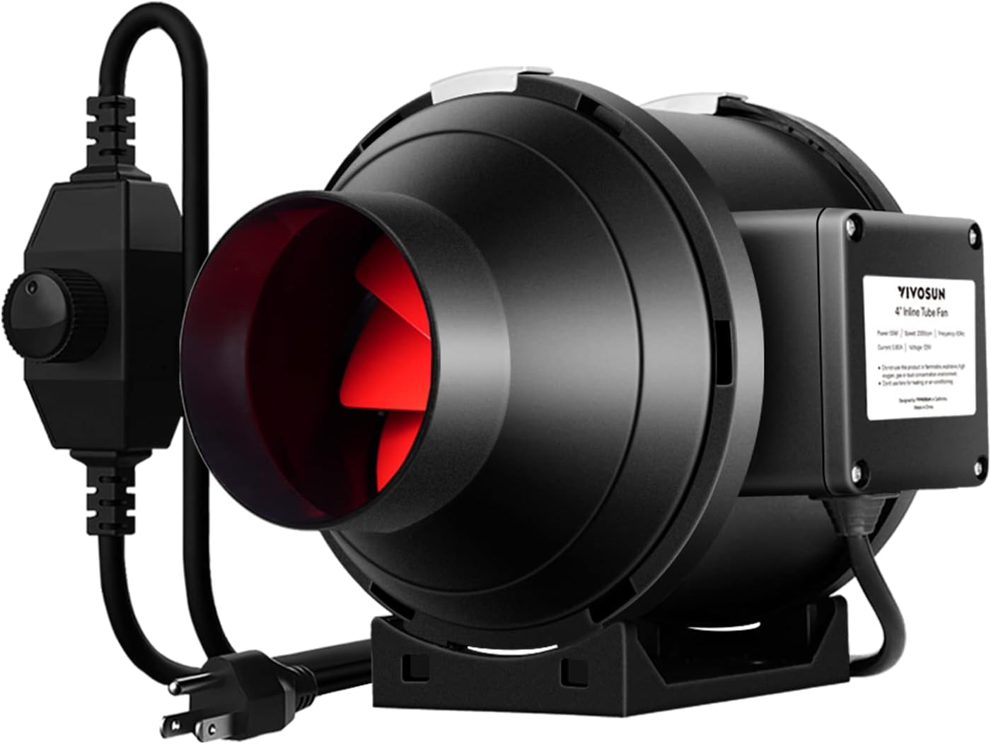 VIVOSUN T6 6 Inch 390 CFM Inline Duct Fan with Variable Speed Controller HVAC Blower for Ventilation