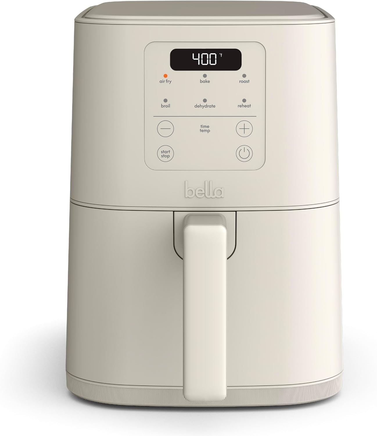 bella 4Qt Slim Air Fryer, Fits-anywhere Kitchenware, EverGood Ceramic Nonstick Coating, Adjustable Temperature, 6 Preset Cooking Options, 60 Min Auto Shutoff w Audible Tone, 3.3lb Capacity, Surf
