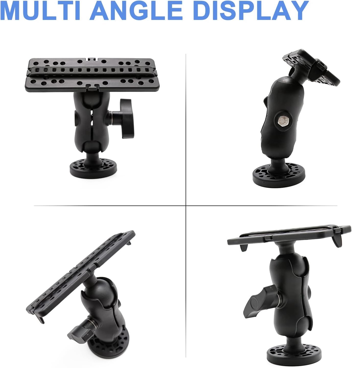 MDEOOSKY Fish Finder Mount Base, Bracket, Mounting Plate - Medium Arm Marine Electronic Mount, Adjustable Rack Replacement for Garmin GPSMAP Striker 5 Plus 5cv