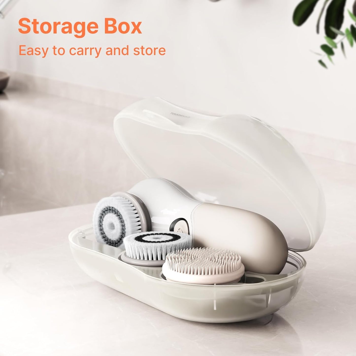 Facial Cleansing Brush Electric Facial Exfoliating Massage Brush with 3 Cleanser Heads and 2 Speeds Adjustable for Deep Cleaning, Removing Blackhead, Face Massaging